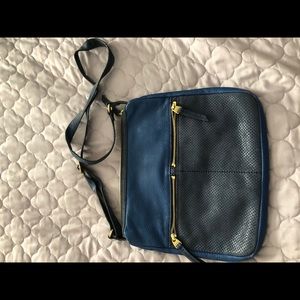 BLUE FOSSIL PURSE